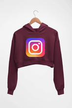 Load image into Gallery viewer, Instagram Crop HOODIE FOR WOMEN-Maroon-Ektarfa.online
