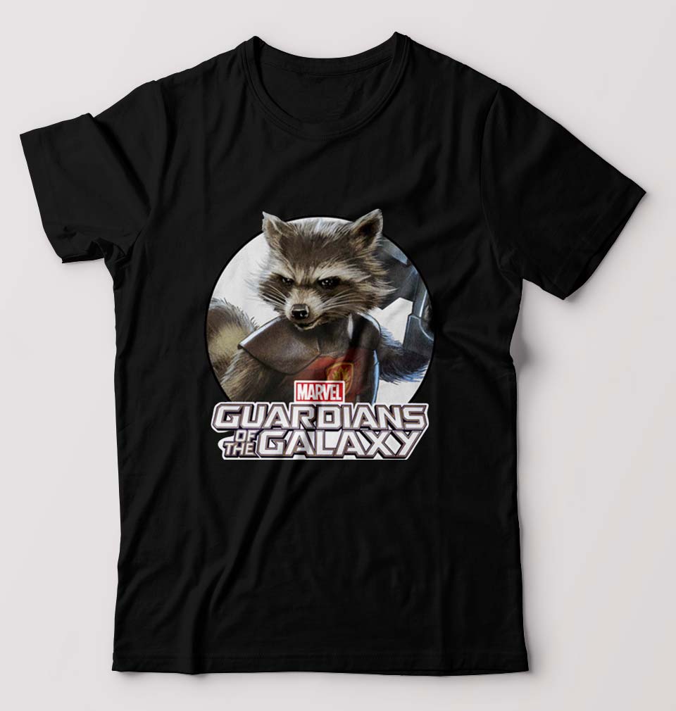 Rocket Raccoon T-Shirt for Men-Black-Ektarfa.online