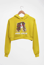 Load image into Gallery viewer, Janis Joplin Crop HOODIE FOR WOMEN-Mustard Yellow-Ektarfa.online
