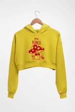 Load image into Gallery viewer, Mushroom Crop HOODIE FOR WOMEN-Mustard Yellow-Ektarfa.online
