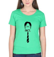 Load image into Gallery viewer, Dwight Schrute T-Shirt for Women-Flag Green-Ektarfa.online
