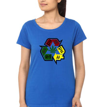 Load image into Gallery viewer, Weed T-Shirt for Women-Royal Blue-Ektarfa.online
