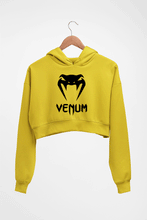 Load image into Gallery viewer, UFC Venum Crop HOODIE FOR WOMEN-Mustard Yellow-Ektarfa.online
