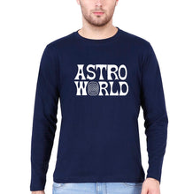 Load image into Gallery viewer, Astroworld Travis Scott Full Sleeves T-Shirt for Men-Navy Blue-Ektarfa.online

