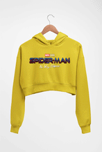Load image into Gallery viewer, Spiderman Superhero Crop HOODIE FOR WOMEN-Mustard Yellow-Ektarfa.online
