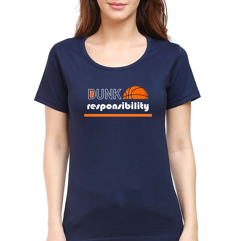 NBA Basketball T-Shirt for Women-Navy Blue-Ektarfa.online