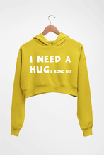 Load image into Gallery viewer, Bong Crop HOODIE FOR WOMEN-Mustard Yellow-Ektarfa.online
