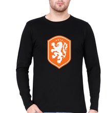 Load image into Gallery viewer, Netherlands Football Full Sleeves T-Shirt for Men-Black-Ektarfa.online
