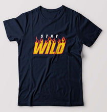 Load image into Gallery viewer, Stay Wild T-Shirt for Men-Navy Blue-Ektarfa.online
