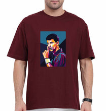 Load image into Gallery viewer, Novak Djokovic Tennis Oversized T-Shirt for Men-Maroon-Ektarfa.online
