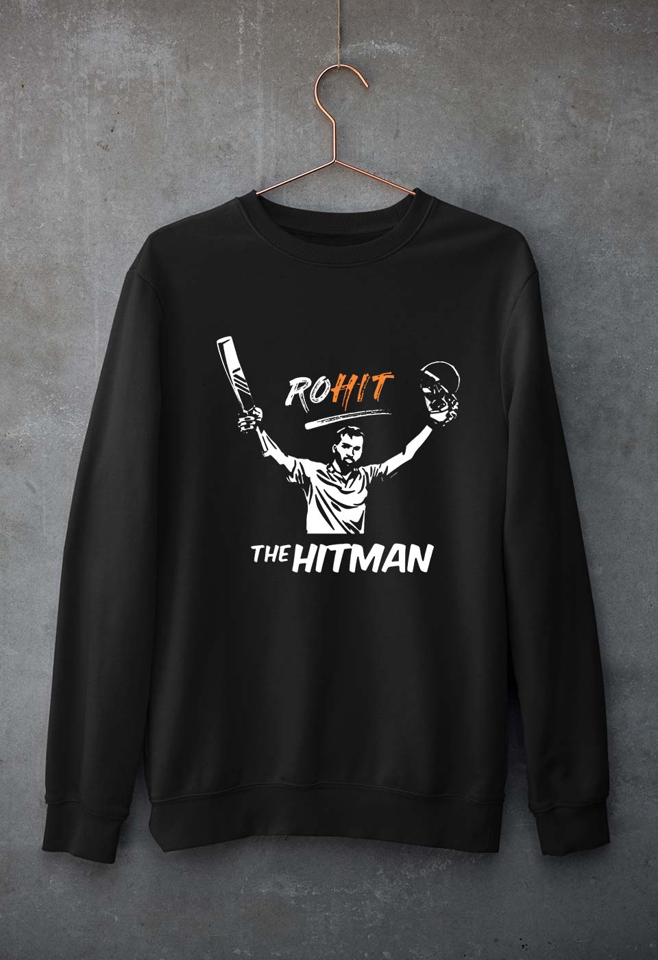 Rohit Sharma Unisex Sweatshirt for Men/Women-Black-Ektarfa.online