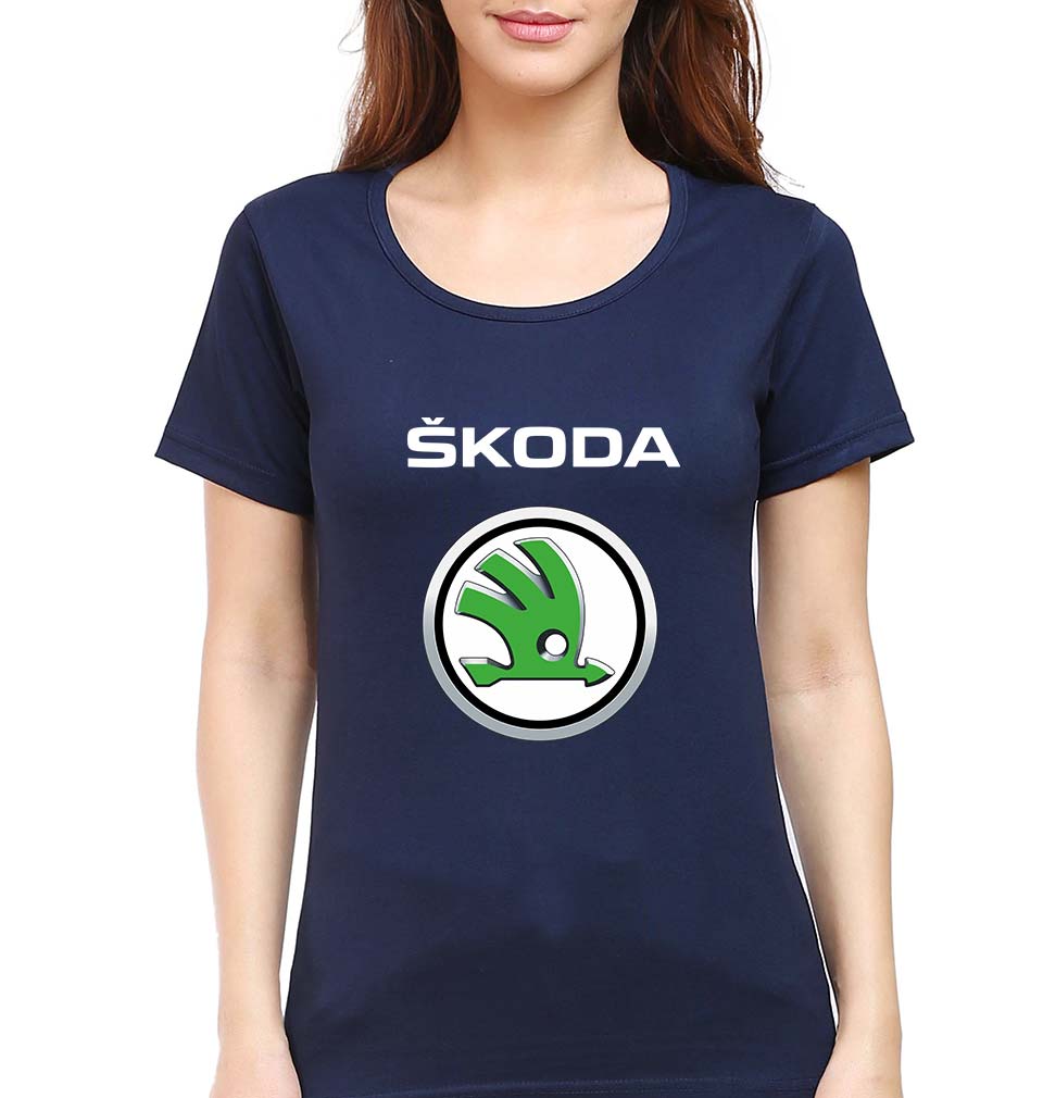 Skoda T-Shirt for Women-Navy Blue-Ektarfa.online