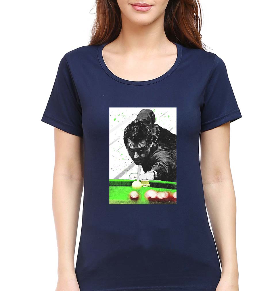 Ronnie O'Sullivan Snooker T-Shirt for Women-Navy Blue-Ektarfa.online