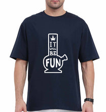 Load image into Gallery viewer, Bong Oversized T-Shirt for Men-Navy Blue-Ektarfa.online
