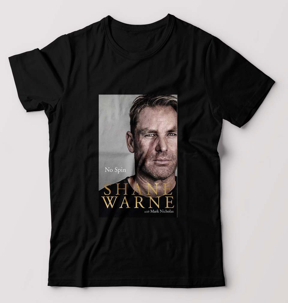 Shane Warne T-Shirt for Men-Black-Ektarfa.online