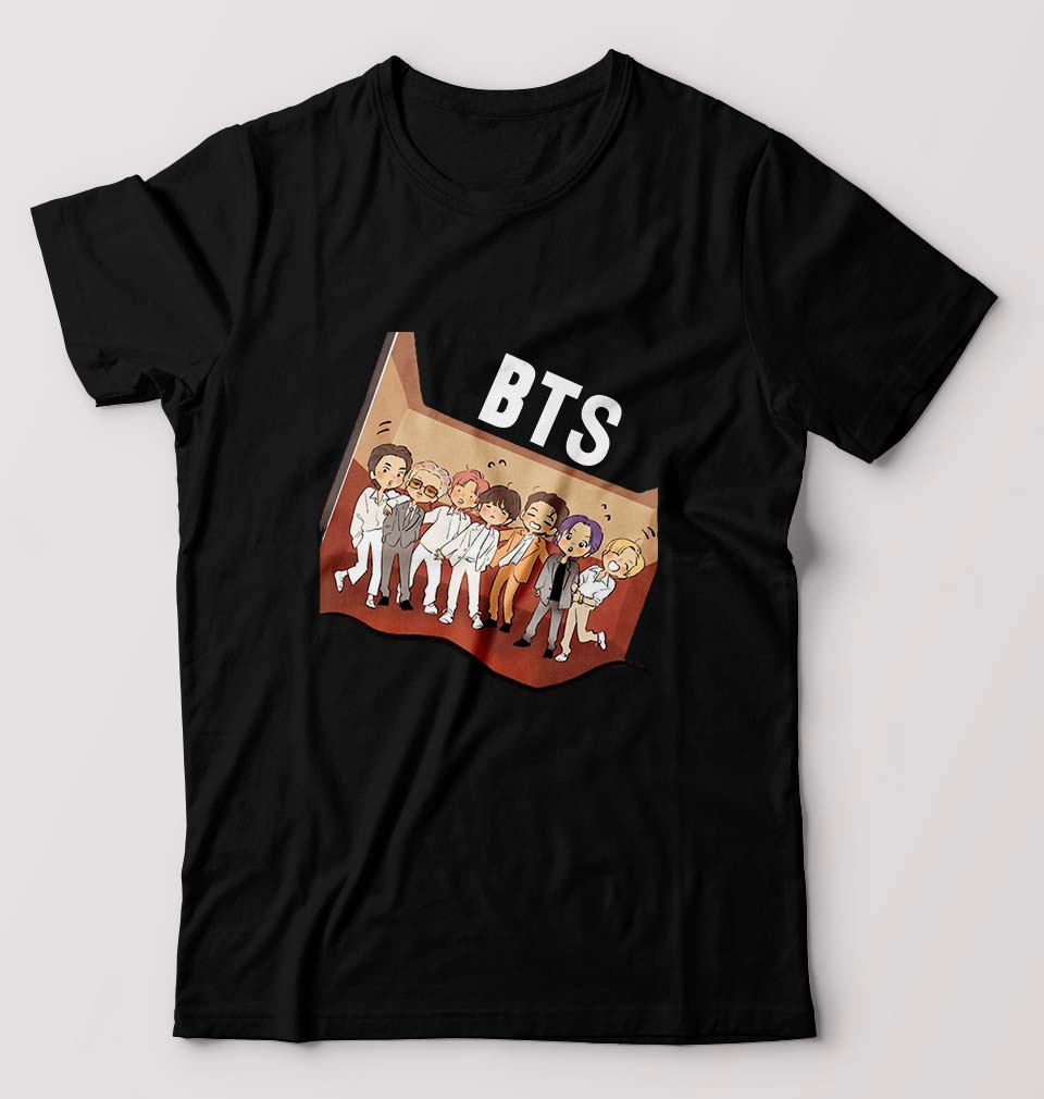 BTS Kpop T-Shirt for Men-Black-Ektarfa.online