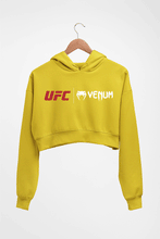 Load image into Gallery viewer, UFC Venum Crop HOODIE FOR WOMEN-Mustard Yellow-Ektarfa.online

