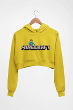 Load image into Gallery viewer, Minecraft Crop HOODIE FOR WOMEN-Mustard yellow-Ektarfa.online
