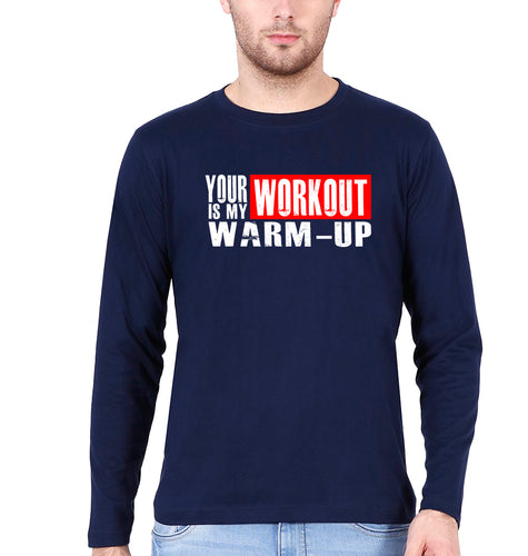 Gym Full Sleeves T-Shirt for Men-Navy Blue-Ektarfa.online
