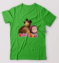 Load image into Gallery viewer, Masha and the Bear T-Shirt for Men-flag green-Ektarfa.online
