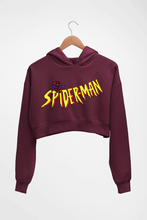 Load image into Gallery viewer, Spiderman Superhero Crop HOODIE FOR WOMEN-Maroon-Ektarfa.online
