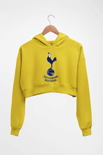 Load image into Gallery viewer, Tottenham Hotspur F.C Crop HOODIE FOR WOMEN-Mustard Yellow-Ektarfa.online
