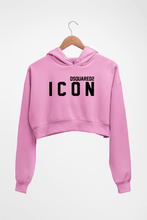 Load image into Gallery viewer, DSQUARED2 - ICON Crop HOODIE FOR WOMEN-Light Baby Pink-Ektarfa.online
