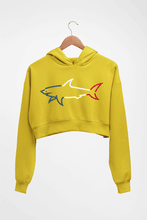 Load image into Gallery viewer, Paul &amp; Shark Crop HOODIE FOR WOMEN-Mustard Yellow-Ektarfa.online
