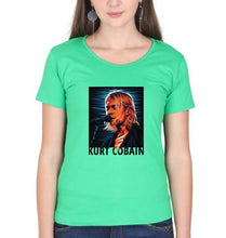 Load image into Gallery viewer, Kurt Cobain T-Shirt for Women-Flag Green-Ektarfa.online
