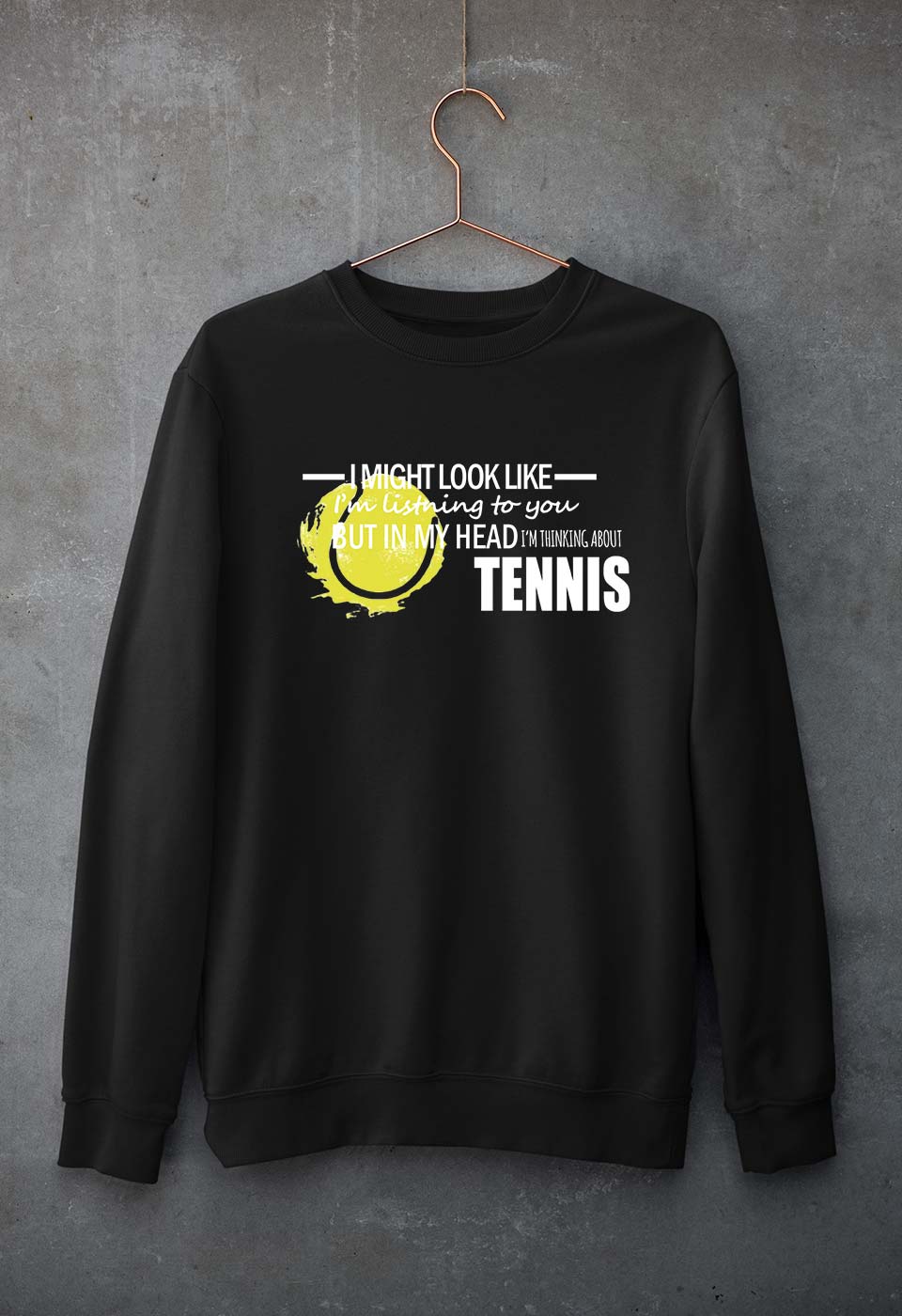 Tennis Unisex Sweatshirt for Men/Women-Black-Ektarfa.online