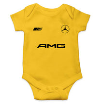 Load image into Gallery viewer, AMG Mercedes Benz Kids Romper For Baby Boy/Girl-0-5 Months(18 Inches)-Yellow-Ektarfa.online
