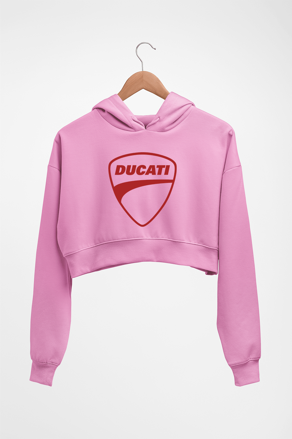 Ducati Crop HOODIE FOR WOMEN-Light Baby Pink-Ektarfa.online