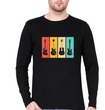 Load image into Gallery viewer, Guitar Full Sleeves T-Shirt for Men-Black-Ektarfa.online
