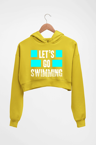 Swimming Crop HOODIE FOR WOMEN-Mustard Yellow-Ektarfa.online