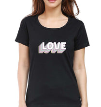 Load image into Gallery viewer, Love T-Shirt for Women-Black-Ektarfa.online
