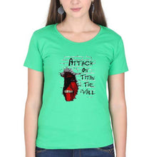 Load image into Gallery viewer, Attack on Titan T-Shirt for Women-Flag Green-Ektarfa.online
