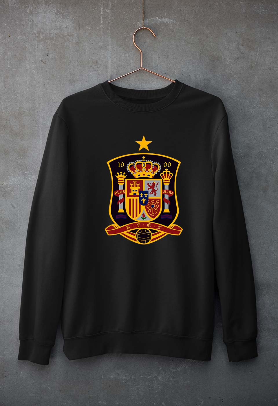 Spain Football Unisex Sweatshirt for Men/Women-Black-Ektarfa.online
