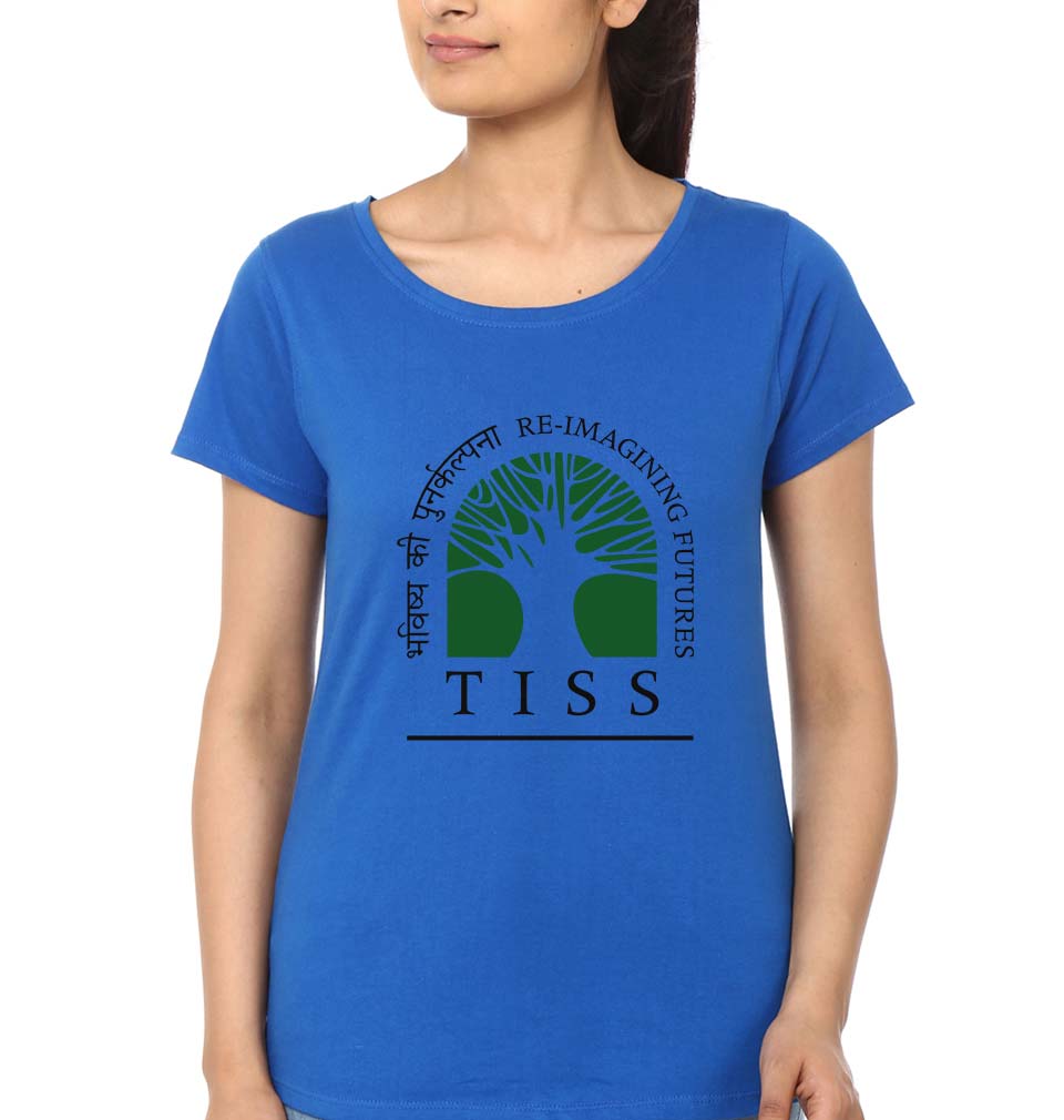 Tata Institute of Social Sciences (TISS) T-Shirt for Women-Royal Blue-Ektarfa.online