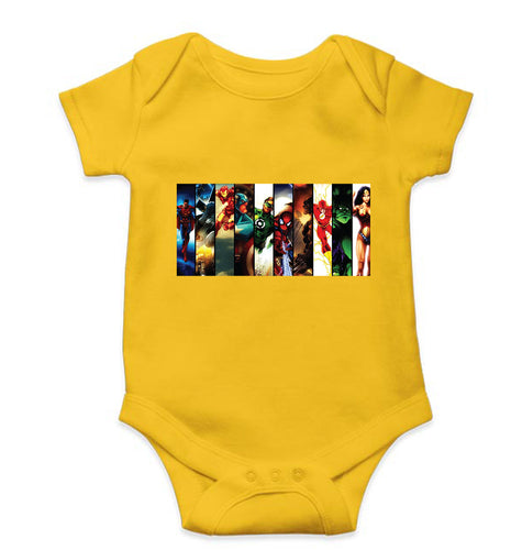 Superhero Kids Romper For Baby Boy/Girl-Yellow-Ektarfa.online