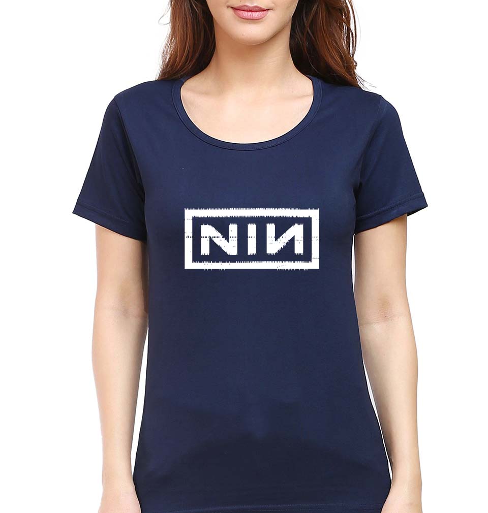 Nine Inch Nails T-Shirt for Women-Navy Blue-Ektarfa.online