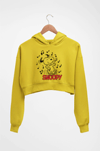 Load image into Gallery viewer, Peanuts Snoopy Crop HOODIE FOR WOMEN-Mustard Yellow-Ektarfa.online
