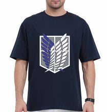 Load image into Gallery viewer, Attack on Titan Oversized T-Shirt for Men-Navy Blue-Ektarfa.online
