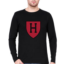 Load image into Gallery viewer, Harvard Full Sleeves T-Shirt for Men-Black-Ektarfa.online

