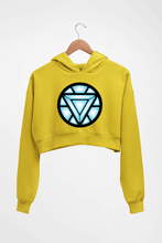 Load image into Gallery viewer, ARC REACTOR Iron Man Superhero Crop HOODIE FOR WOMEN-Mustard Yellow-Ektarfa.online
