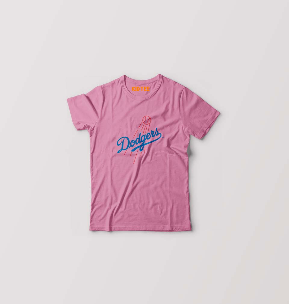 Los Angeles Dodgers Kids T-Shirt for Boy/Girl-Pink-Ektarfa.online