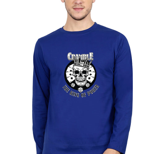 Poker Full Sleeves T-Shirt for Men-Royal Blue-Ektarfa.online