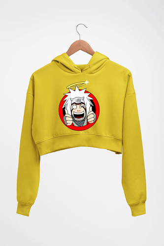Jiraiya Crop HOODIE FOR WOMEN-Mustard Yellow-Ektarfa.online