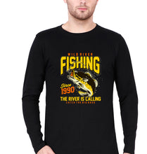 Load image into Gallery viewer, Fishing Full Sleeves T-Shirt for Men-Black-Ektarfa.online

