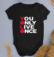 Load image into Gallery viewer, You Live Only Once(YOLO) Kids Romper For Baby Boy/Girl-Black-Ektarfa.online
