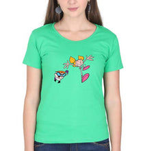 Load image into Gallery viewer, Dexter&#39;s Laboratory T-Shirt for Women-Flag Green-Ektarfa.online
